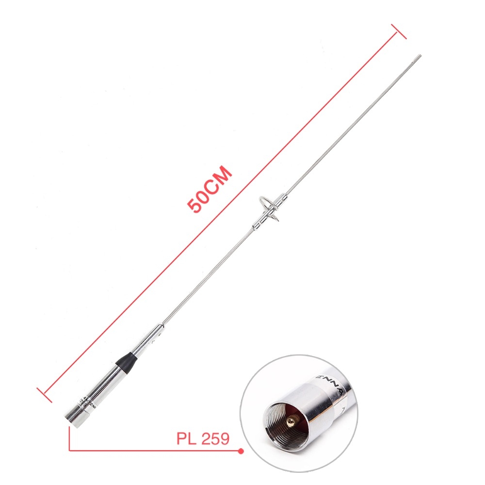 NL-770S Dual Band UHF/VHF 144/430MHz 150W 2.15/3.0dBi Antenna SL16/UHF-J/M Type Car Radio Mobile Radio Antenna