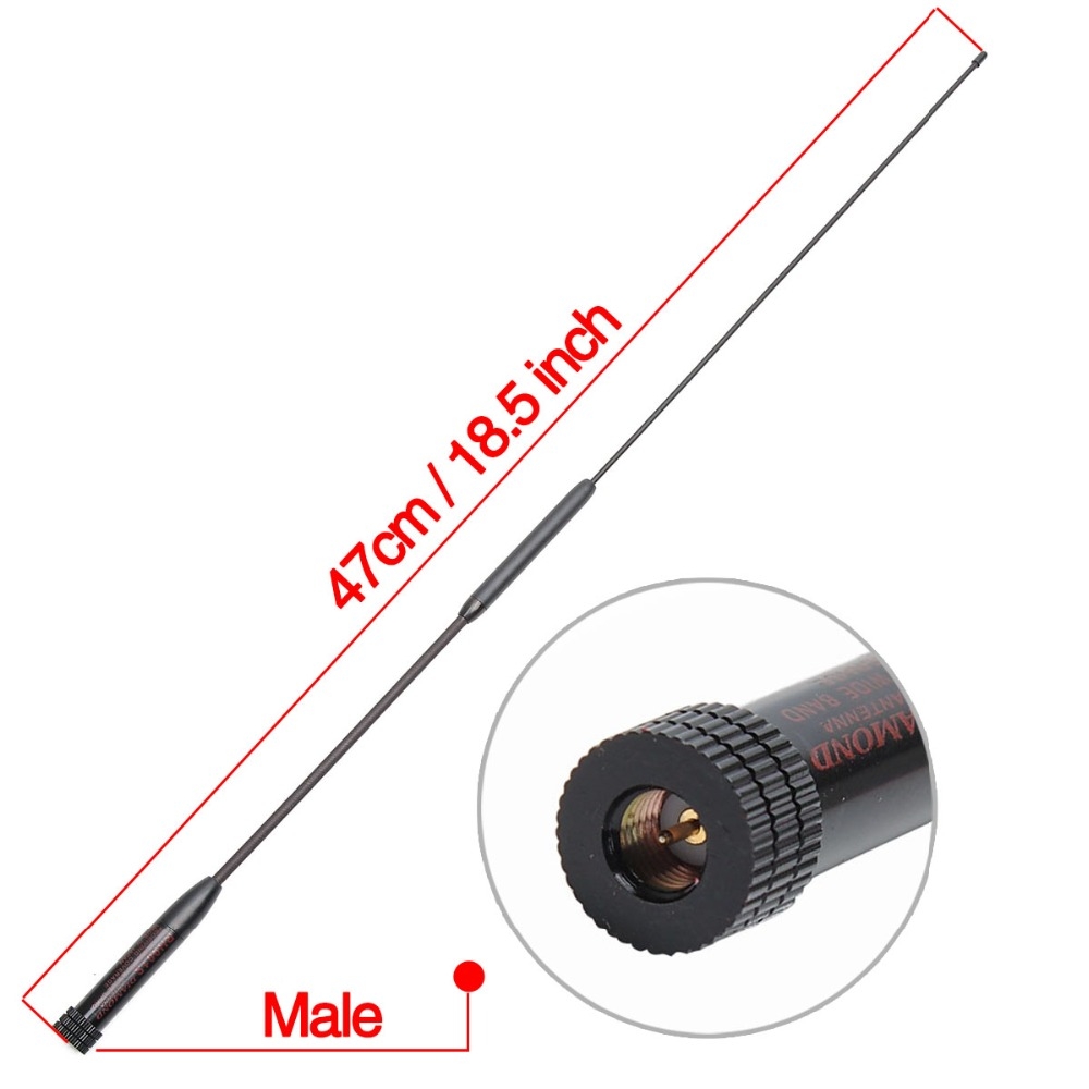 RH901S SMA-Male Dual Band 144430MHz wide Band Antenna For walkie talkies