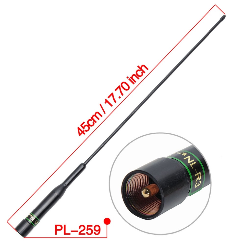 NL-R3 Dual Band 144/430MHz 2.5/3.5dBi High Gain Mobile Radio Antenna NLR3 For Car Radio PL259 Connector