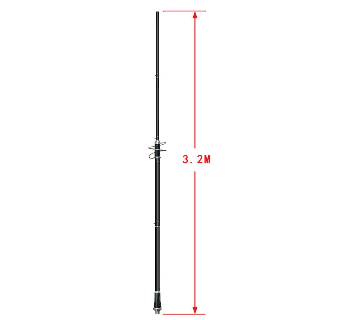 BLACK color 3.2 meter Fiberglass Base Station Antenna For Communication High Gain 144/430MHz VHF UHF