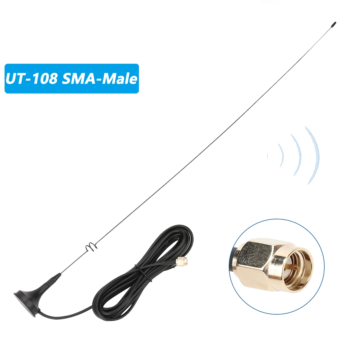 UT-108UV dual band SMA-Male Ham Two Way Radio Antenna  144/430MHZ