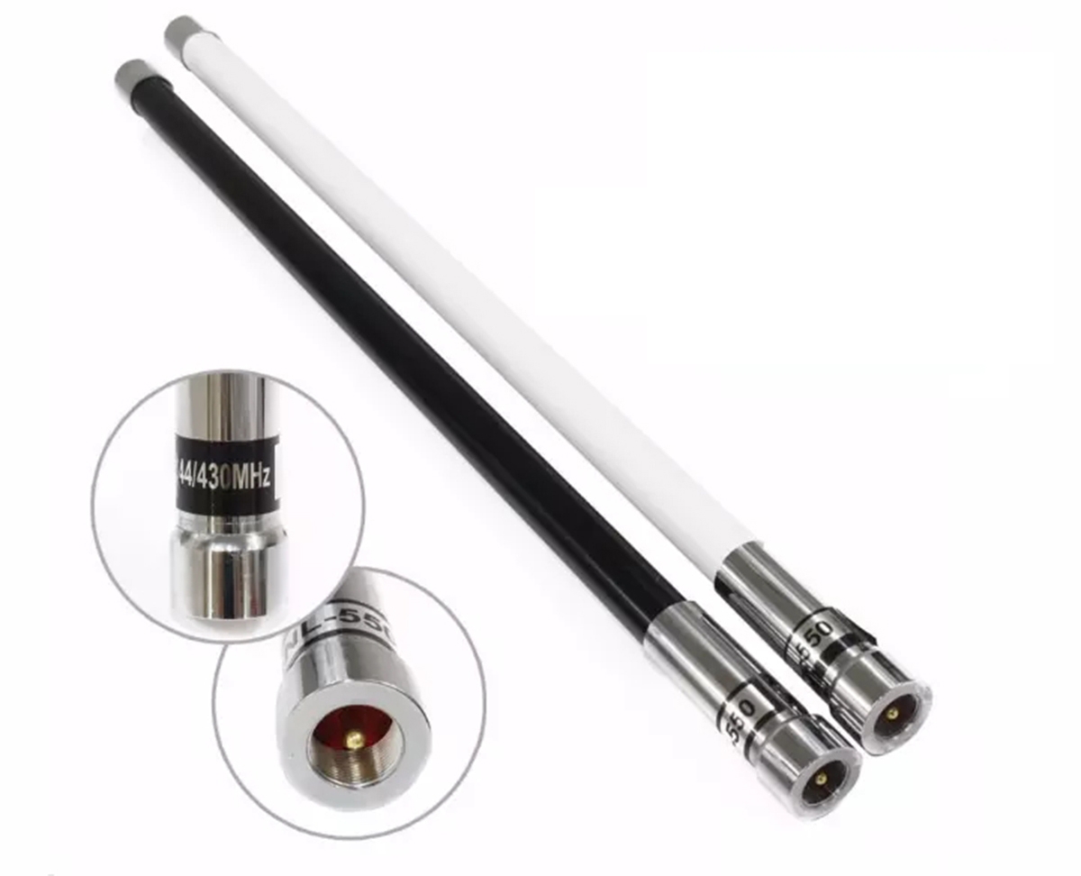 NL-550 Fiberglass 150/430MHz Dual Band Antenna, Vehicle Antenna For Car Radio Mobile Radio White or Black