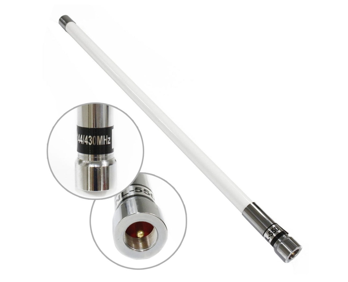 NL-550 Fiberglass 150/430MHz Dual Band Antenna, Vehicle Antenna For Car Radio Mobile Radio White or Black