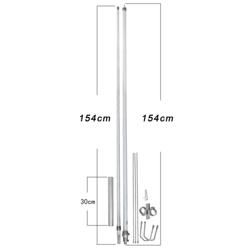 F22 Diamond MC102 High gain 3.2m 6.5dbi 320-380mhz 400-520mhz UHF fiberglass base antenna