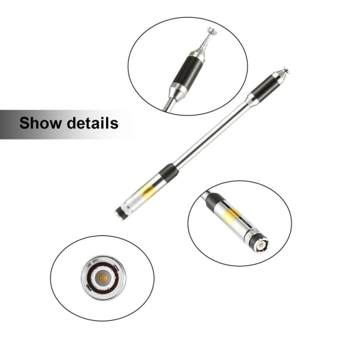 RH770 Antenna BNC / SMA MALE Walkie-talkie Antenna 144/430Mhz 3.0/5.5dBi 20W Telescopic Antenna HT/Scanner