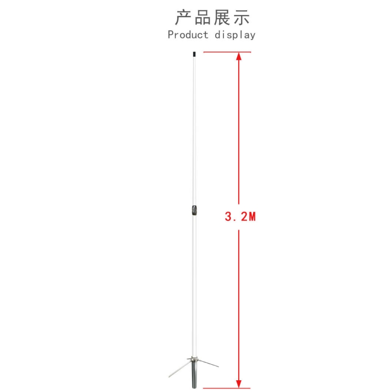 F22 Diamond MC102 High gain 3.2m 6.5dbi 320-380mhz 400-520mhz UHF fiberglass base antenna